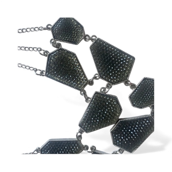 Necklace - pebbly pave shapes - Picture 2 of 6